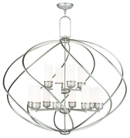 Livex Westfield 8 Light + 4 Light BN Foyer Chandelier - C185-47199-91