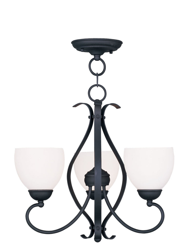 Livex Brookside 3 Light Black Chain Hang/Ceiling Mount - C185-4763-04