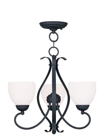 Livex Brookside 3 Light Black Chain Hang/Ceiling Mount - C185-4763-04