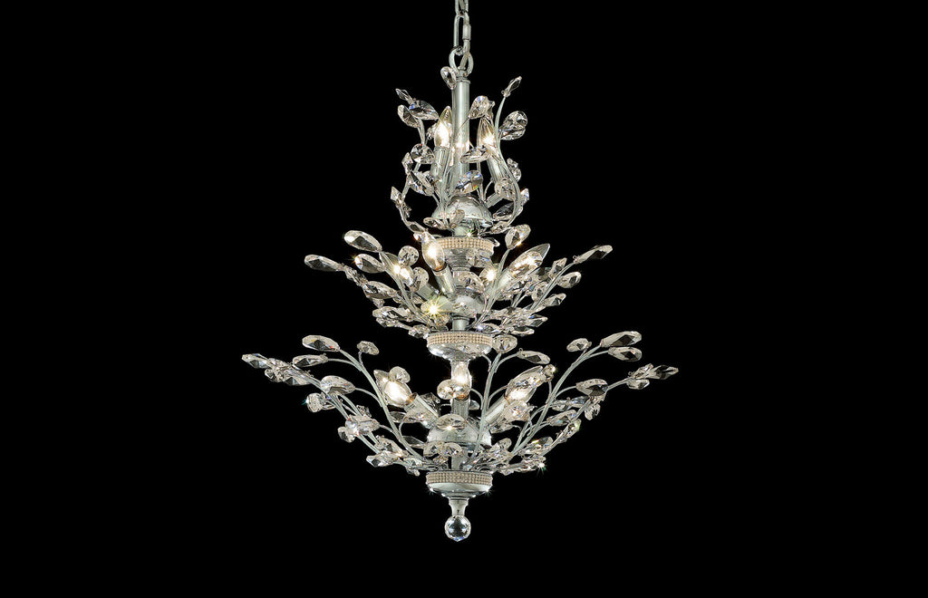 C121-2011D27C/EC - Regency Lighting: Orchid 13 light Chrome Chandelier Clear Elegant Cut Crystal