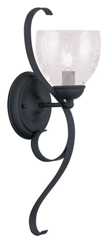 Livex Brookside 1 Light Black Wall Sconce - C185-4808-04