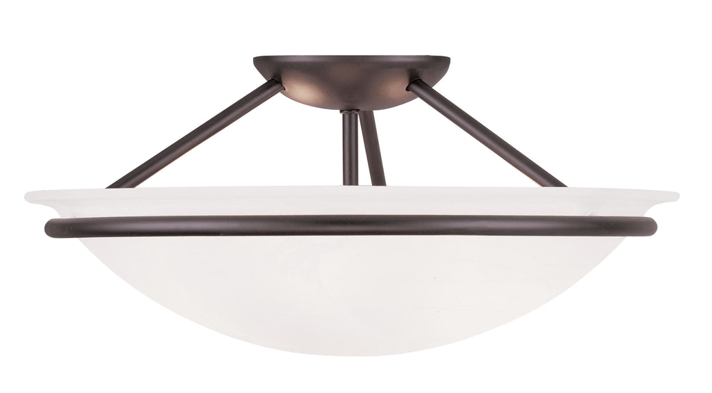 Livex Newburgh 3 Light Bronze Ceiling Mount - C185-4824-07