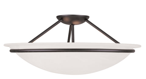 Livex Newburgh 3 Light Black Ceiling Mount - C185-4825-04