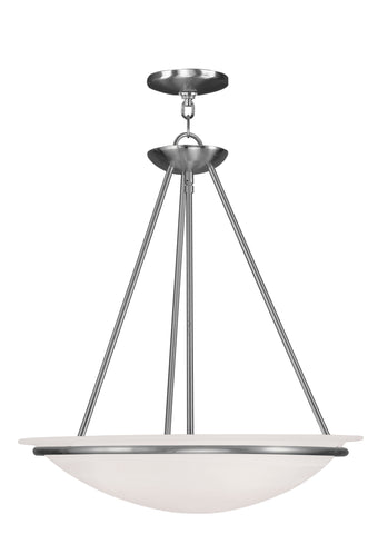 Livex Newburgh 3 Light Brushed Nickel Pendant - C185-4826-91