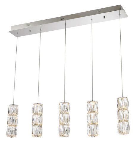 ZC121-3500D5C - Regency Lighting: Polaris LED light Chrome Pendant Clear Elegant Cut Crystal