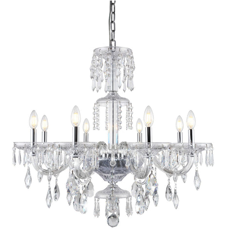 ZC121-7873D31C/RC - Regency Lighting: Elliott 8 light Chrome Chandelier Clear Royal Cut Crystal