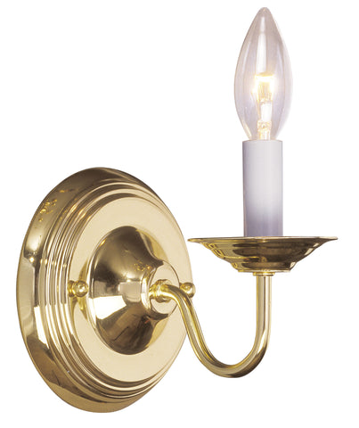 Livex Williamsburgh 1 Light Polished Brass Wall Sconce - C185-5017-02