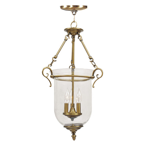 Livex Legacy 3 Light Antique Brass Chain Lantern  - C185-5022-01