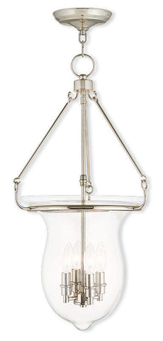 Livex Canterbury 4 Light Polished Nickel Pendant - C185-50298-35