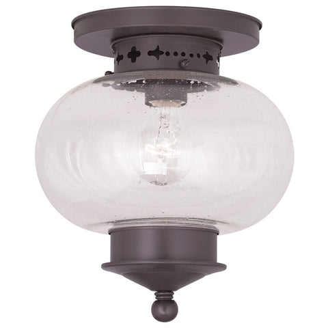 Livex Harbor 1 Light Bronze Ceiling Mount - C185-5036-07