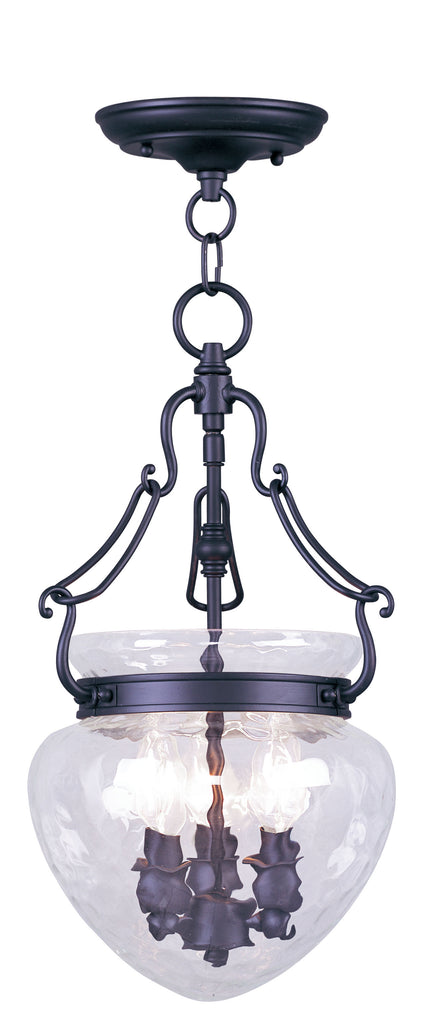 Livex Duchess 3 Light Black Chain Hang/Ceiling Mount - C185-5041-04