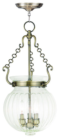 Livex Everett 3 Light Antique Brass Pendant - C185-50505-01