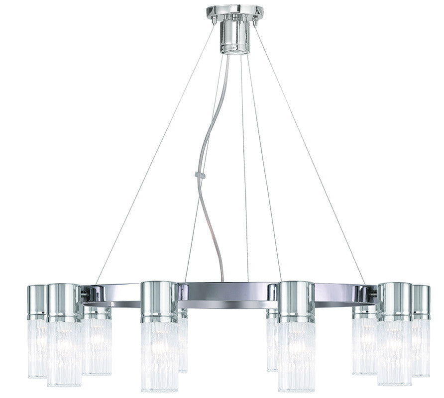 Livex Midtown  10 Light Polished Chrome Chandelier - C185-50699-05