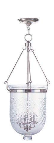 Livex Jefferson 4 Light Polished Nickel Chain Lantern  - C185-5075-35