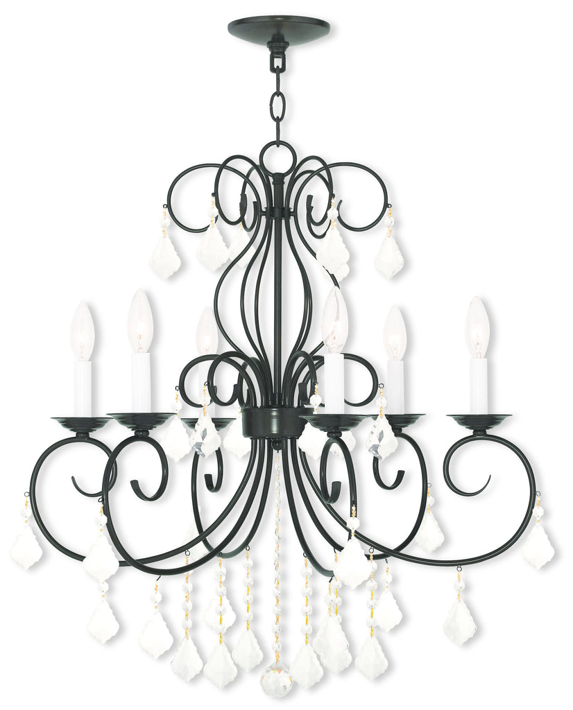 Livex Donatella 6 Light English Bronze Chandelier - C185-50766-92