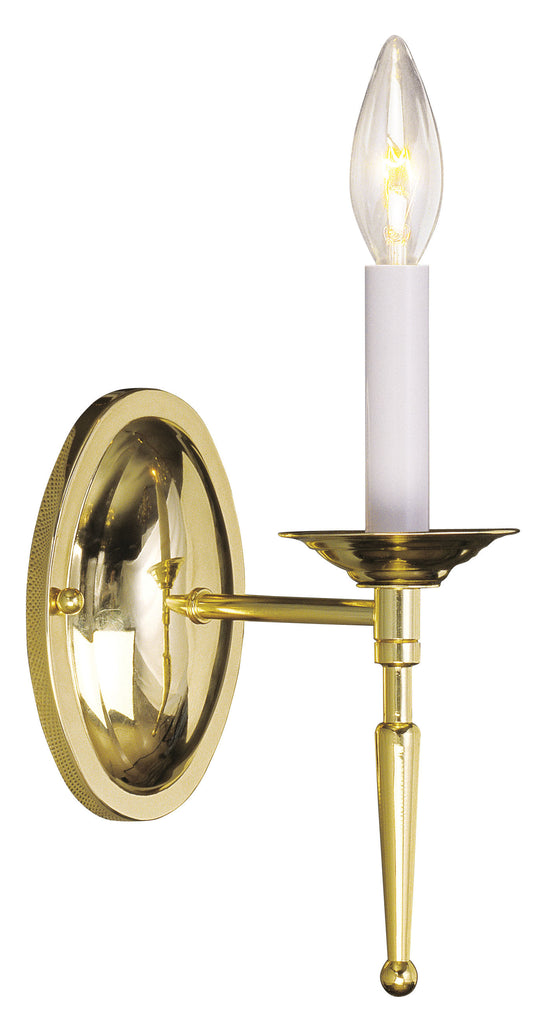 Livex Williamsburgh 1 Light Polished Brass Wall Sconce - C185-5121-02