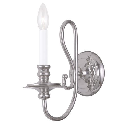 Livex Caldwell 1 Light Polished Nickel Wall Sconce - C185-5161-35