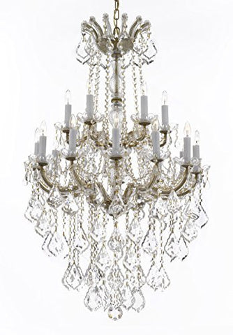 Swarovski Crystal Trimmed Chandelier Maria Theresa Crystal Chandelier Chandeliers Lighting H 50" X W 30" - Great For Dining Room Entryway Or Living Room - A83-B13/152/18Sw