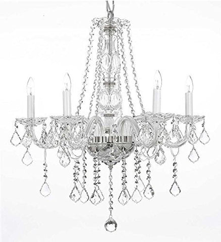 Swarovski Crystal Trimmed Chandelier Crystal Chandelier Lighting H25" X W24" - G46-B26/384/5 Sw