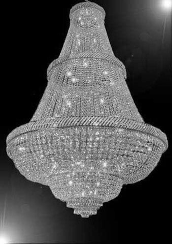 Asfour Crystal Chandelier French Empire Crystal Chandeliers Lighting H72" X W50" - Dressed With High Quality Asfour Crystal - Perfect For An Entryway Or Foyer - A93-B60/Cs/448/48