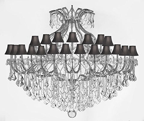 Maria Theresa Empress Crystal (Tm) Chandelier Lighting H 60" W 72" With Black Shades - Cjd-Sc-Cs/2181/72