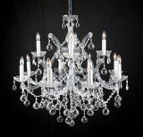 Swarovski Crystal Trimmed Chandelier New Lighting Chandelier W/ Crystal Balls 28 X 30 - A83-Silver/Balls/21532/12+1 Sw