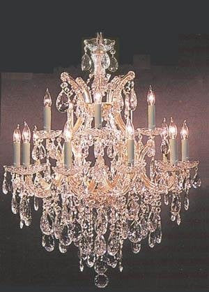 Chandelier Crystal Lighting H30" X W28" - Go-A83-21532/12+1