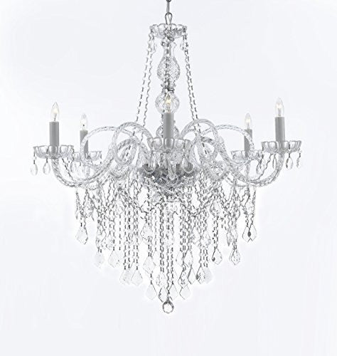 Murano Venetian Style All-Crystal Chandelier H38" X W32" - G46-B12/B67/385/6