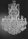 Set of 2-1 Chandelier Lighting Crystal Chandeliers H30"X W28" and 1 Maria Theresa Chandelier Crystal Lighting Chandeliers Dressed with Empress Crystal (Tm) H 50" W 37" - CS/21532/12+1 + CS/2232/24+1