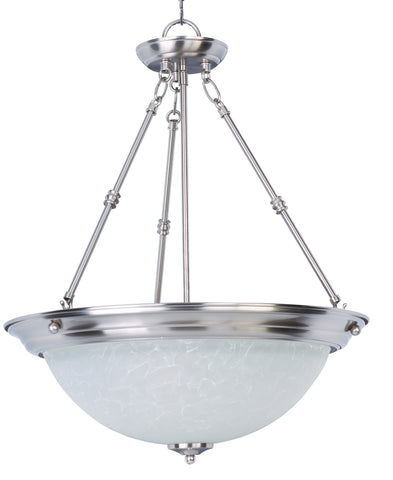 Essentials 3-Light Invert Bowl Pendant Satin Nickel - C157-5846ICSN