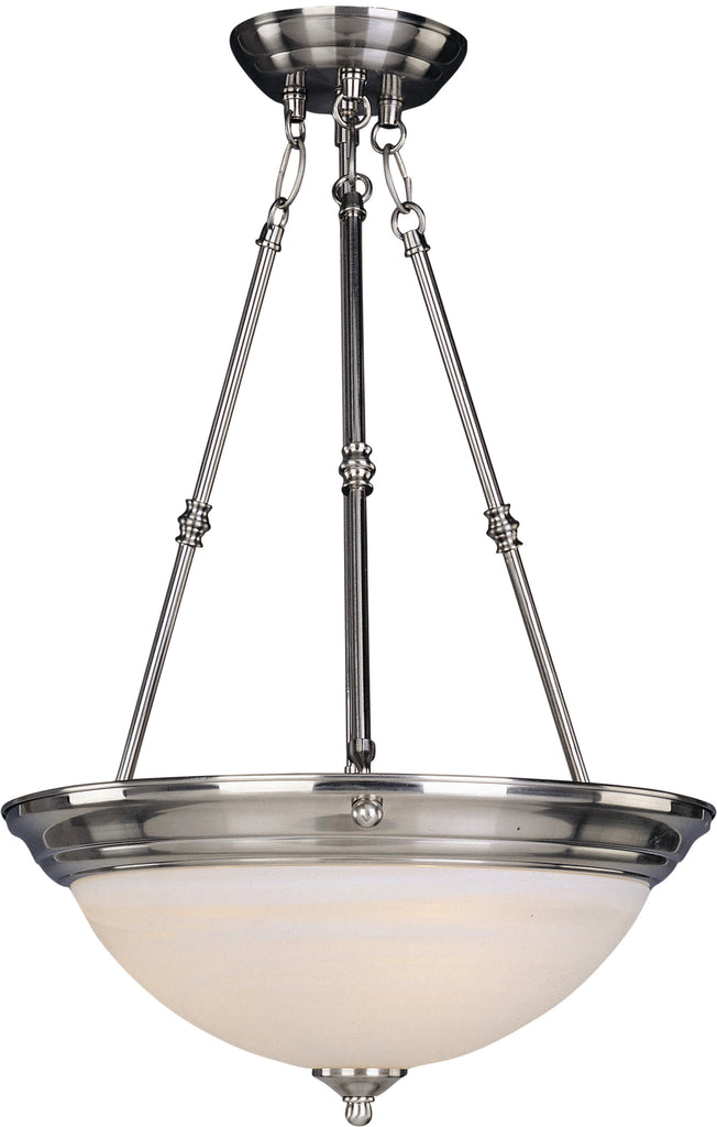 Essentials 3-Light Invert Bowl Pendant Satin Nickel - C157-5846MRSN