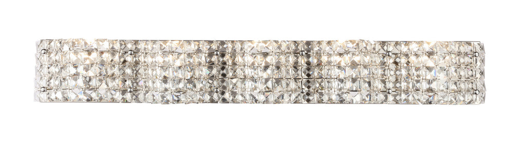 ZC121-LD7019C - Living District: Ollie 5 light Chrome and Clear Crystals wall sconce