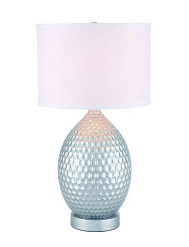 ZC121-TL3021S - Regency Decor: Miel 1 light Silver Table Lamp