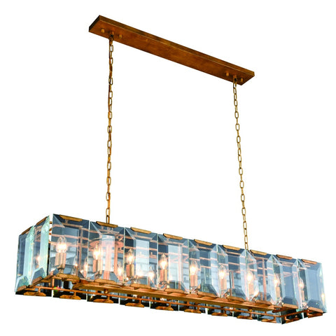 ZC121-1212D60GI - Urban Classic: Monaco 18 light Golden Iron Chandelier Clear Glass Crystal