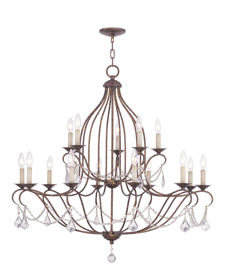 Livex Chesterfield 15 Light VBR Chandelier - C185-6429-71