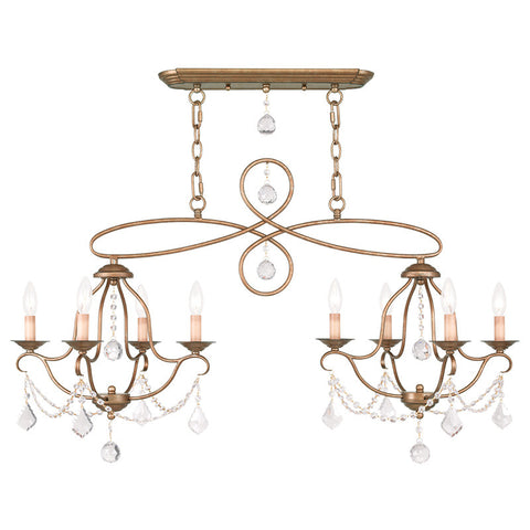 Livex Chesterfield 8 Light AGL Island/Chandelier - C185-6437-48