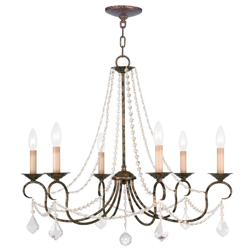 Livex Pennington 6 Light VBR Chandelier - C185-6516-71