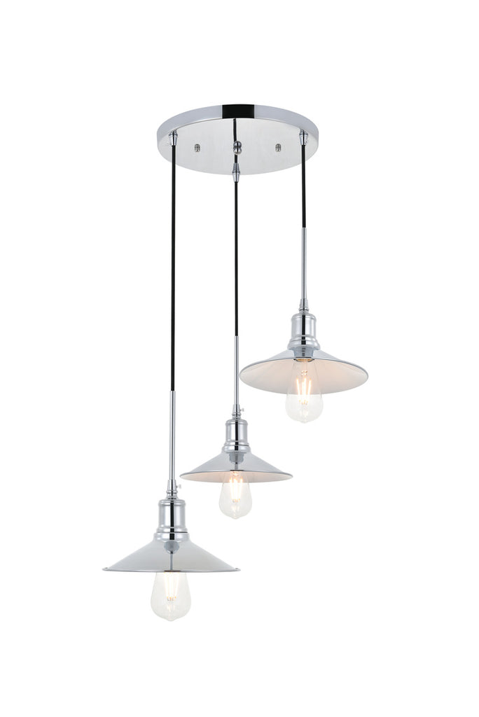 ZC121-LD4033D20C - Living District: Etude 3 light chrome Pendant