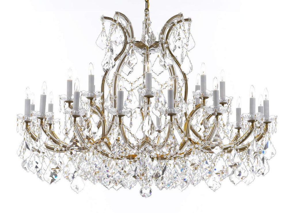 Swarovski Crystal Trimmed Chandelier Lighting Chandeliers H35" X W46" Great for The Foyer, Entry Way, Living Room, Family Room and More! - A83-B62/2MT/24+1SW