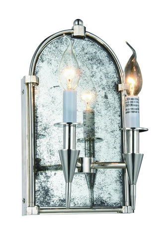 ZC121-1491W8PN - Urban Classic: Bavaria 2 light Polished Nickel Wall Sconce