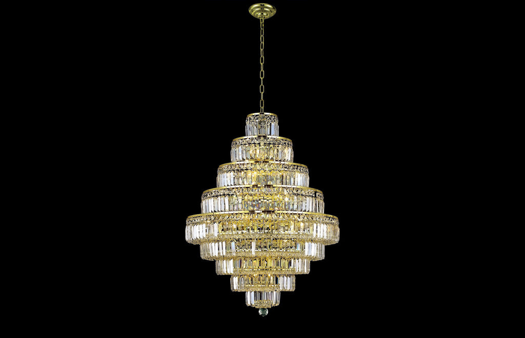 C121-2038D30G/RC - Regency Lighting: Maxime 20 light Gold Chandelier Clear Royal Cut Crystal