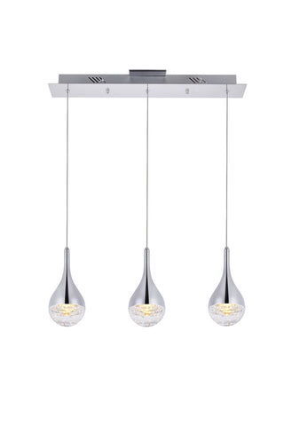 ZC121-3803D24C - Regency Lighting: Amherst Collection LED 3-light chandelier 24in x 4in x 9in chrome finish