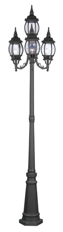 Livex Frontenac 4 Light Black Outdoor 4 Head Post - C185-7711-04