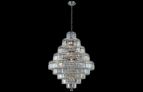 C121-2038D30C/EC - Regency Lighting: Maxime 20 light Chrome Chandelier Clear Elegant Cut Crystal