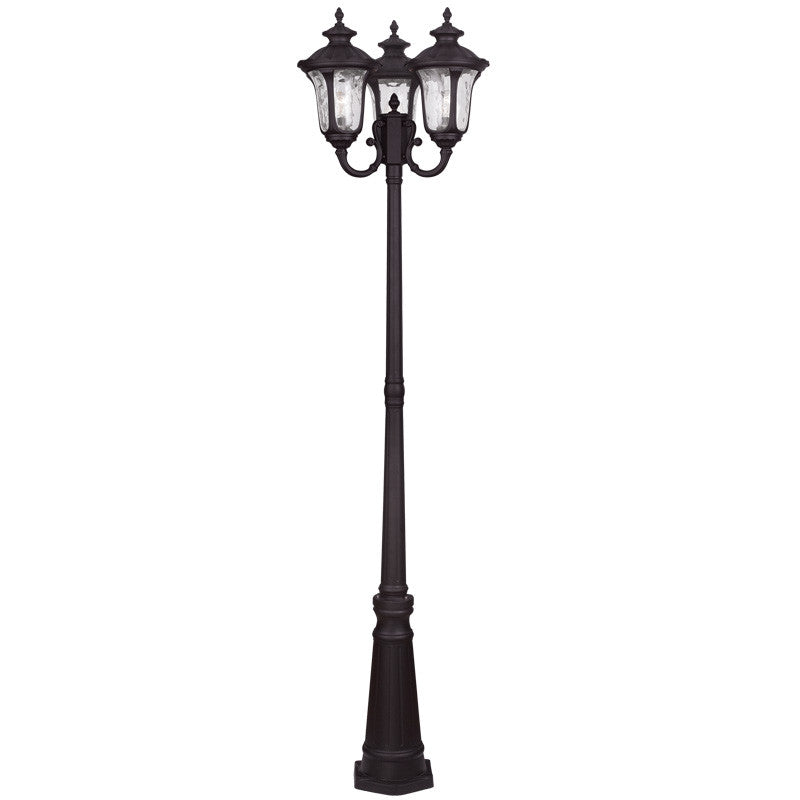 Livex Oxford 3 Light Bronze Outdoor 3 Head Post - C185-7866-07