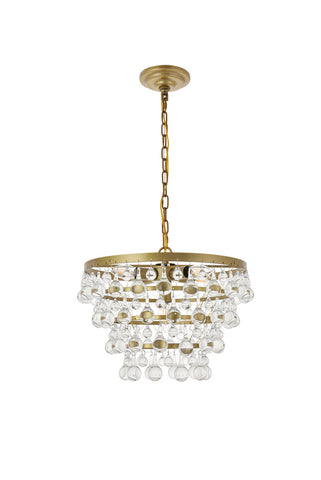 ZC121-LD5016D17BR - Living District: Kora 5 light Brass Pendant