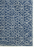 Handtufted Moroccan Navy Wool Area Rug 5 X 7 - J10-IN-210-5X7