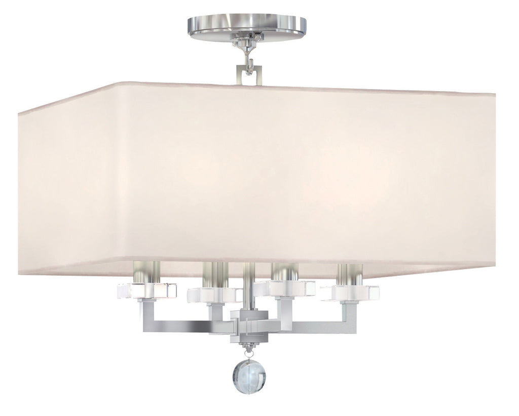 4 Light Polished Nickel Modern Ceiling Mount - C193-8105-PN_CEILING