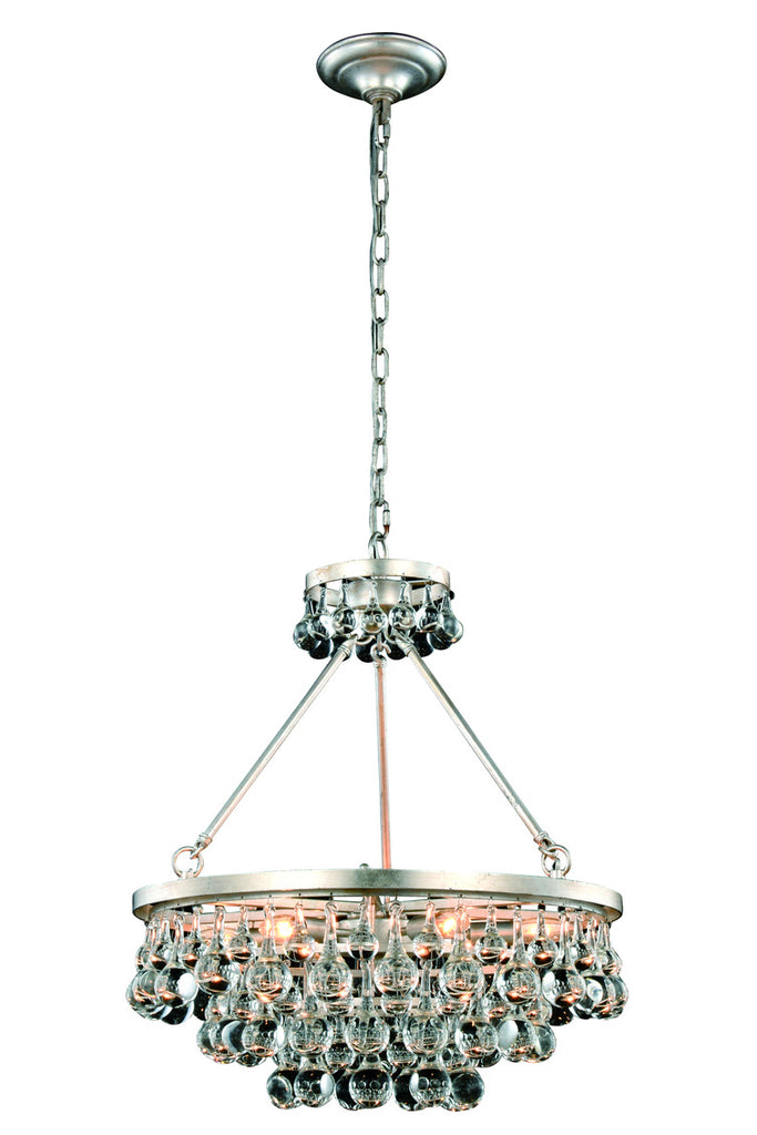 ZC121-1509D22SL - Urban Classic: Bettina 6 light Silver Leaf Pendant Clear Royal Cut Crystal