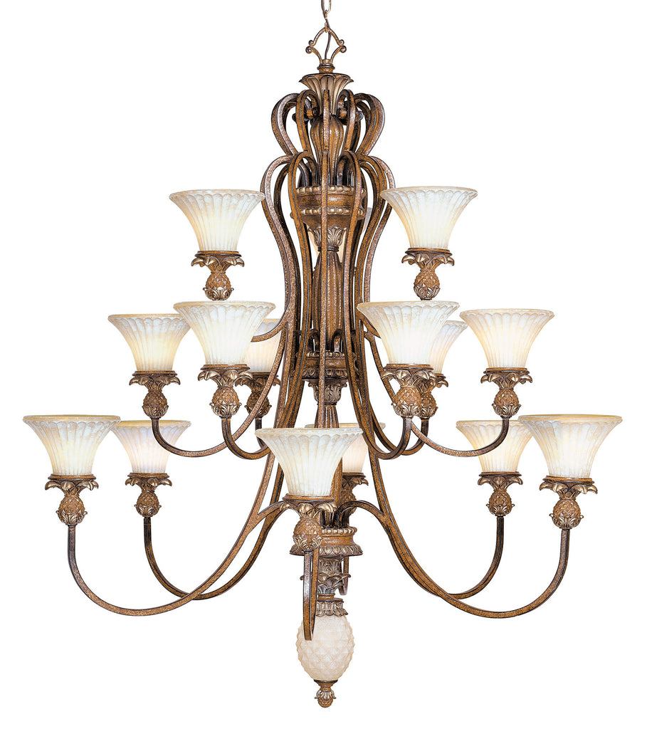 Livex Savannah 15 Light Venetian Patina Chandelier - C185-8469-57